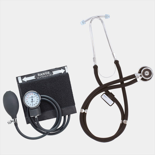 Emerald Sphygmomanometer & Sprague Stethoscope Set (Black)