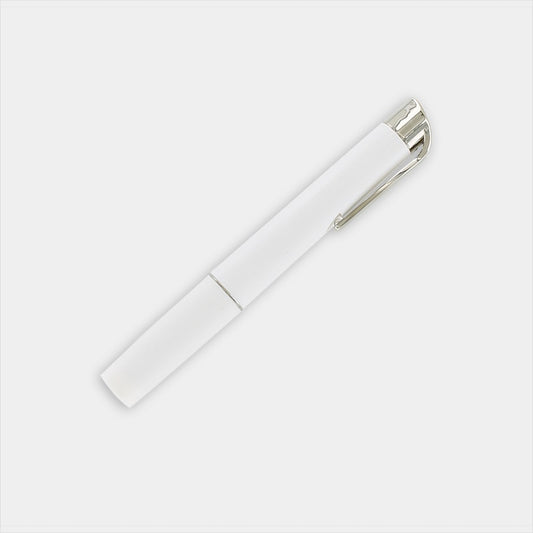 Pen Torch Reusable With Batteries (White) in Blister Pack