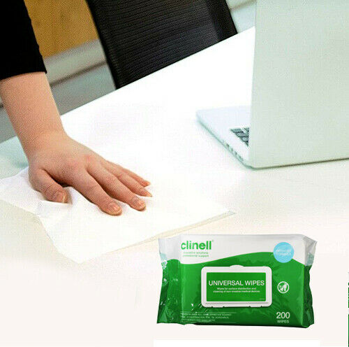 Clinell BULK BUY PACK OF SIX x 200 Wipes Cleaning Wipes Packs, renowned gold standard brand